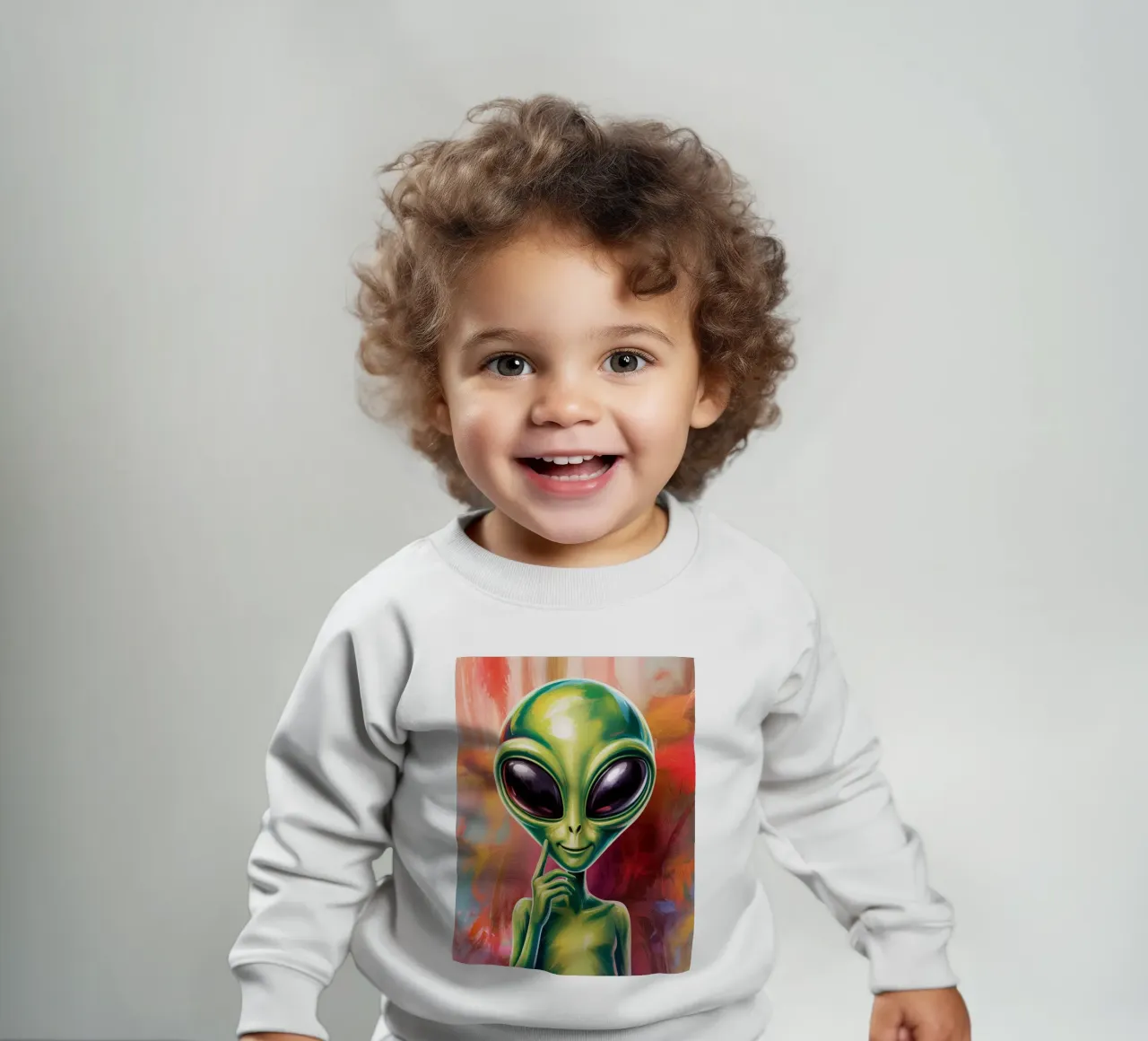 Alien Gemälde felpa neonato da Not from this planet