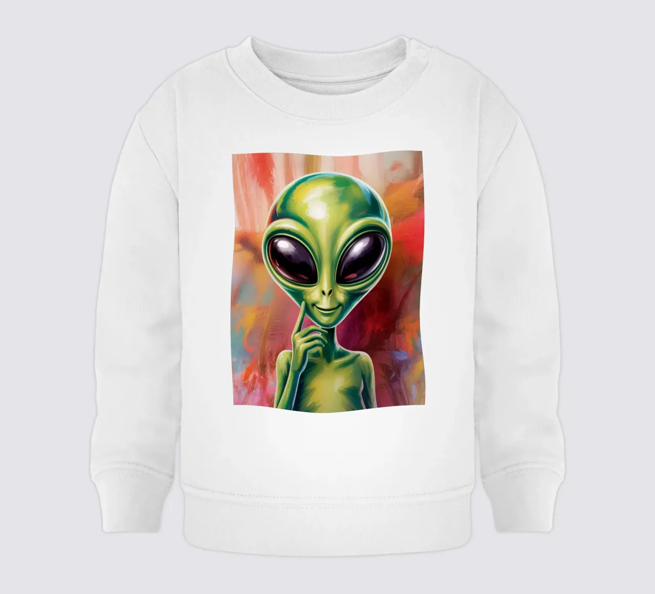 Alien Gemälde felpa neonato da Not from this planet