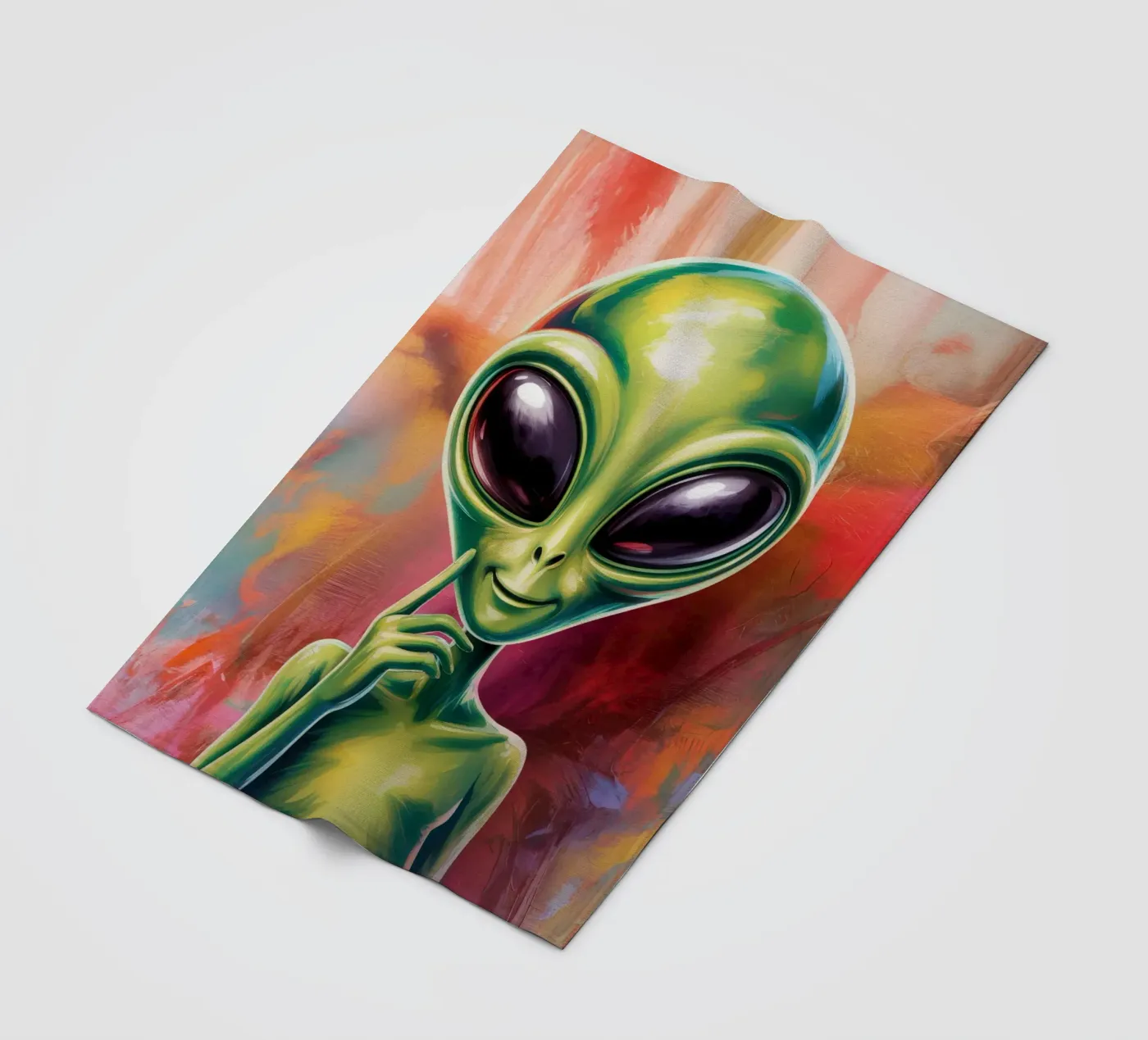 Alien Gemälde Fleecedecke von Not from this planet