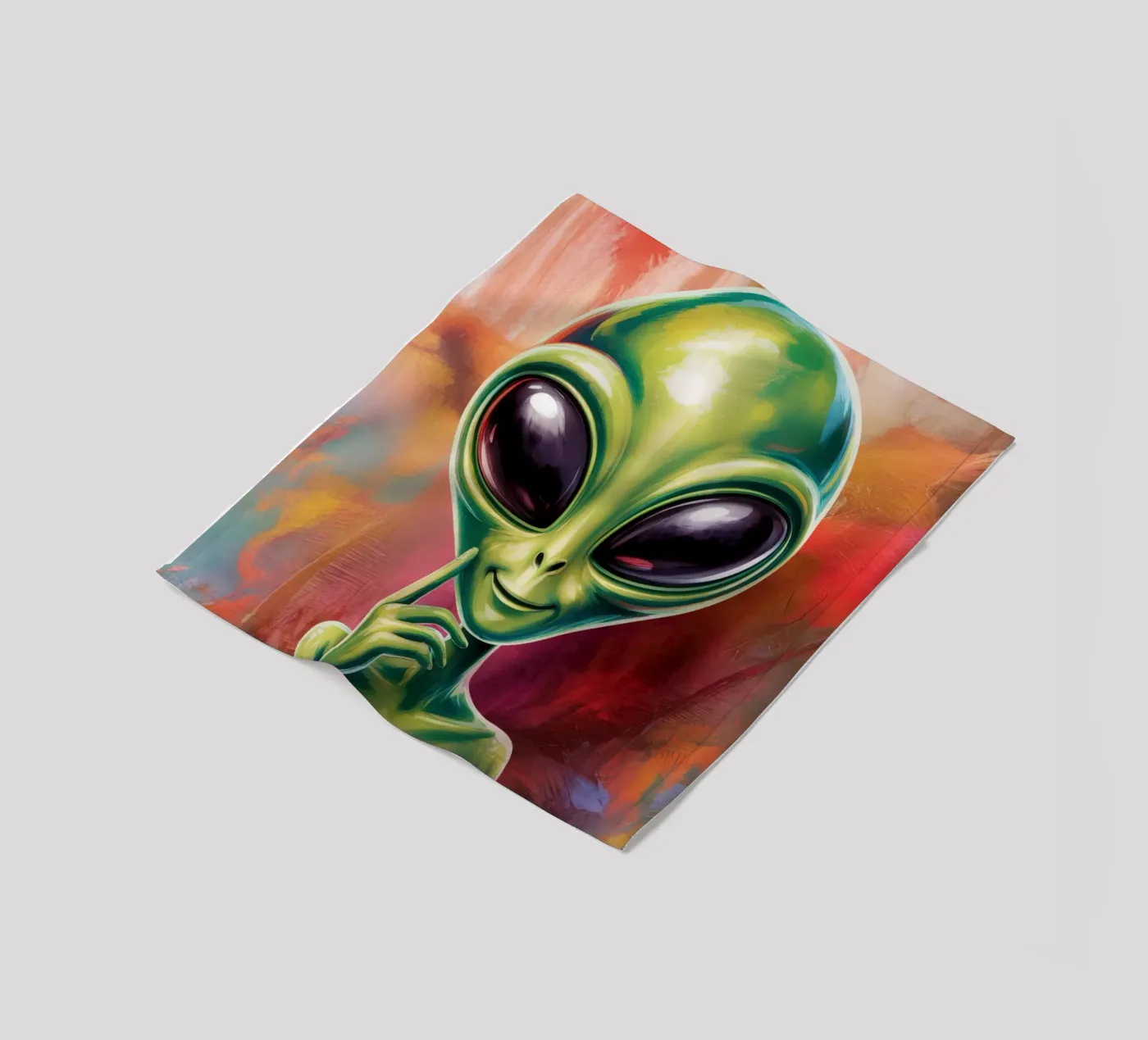 Alien Gemälde Fleecedecke von Not from this planet