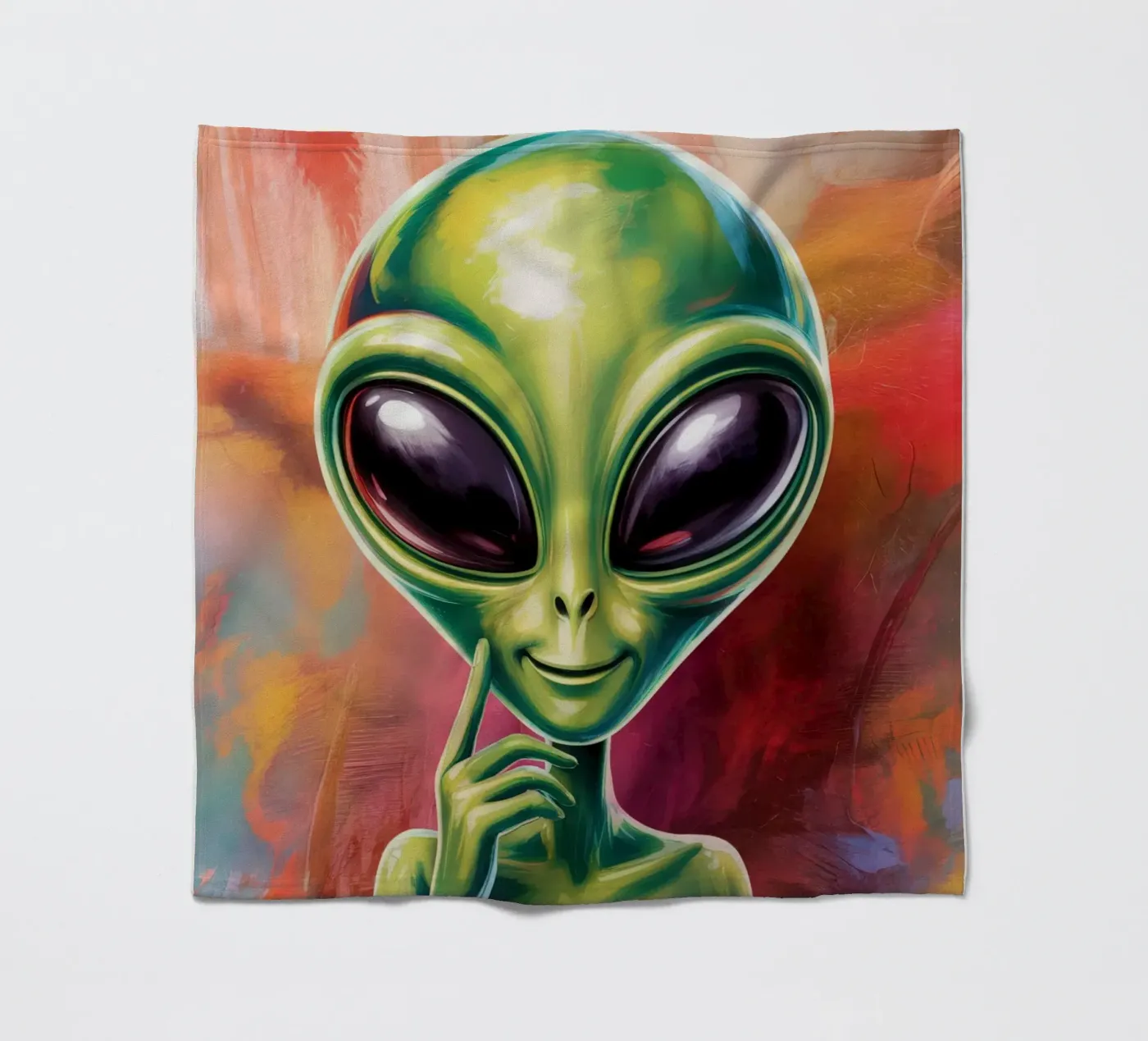 Alien Gemälde Fleecedecke von Not from this planet