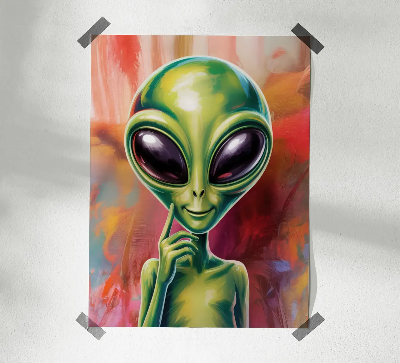 Alien Gemälde poster da Not from this planet