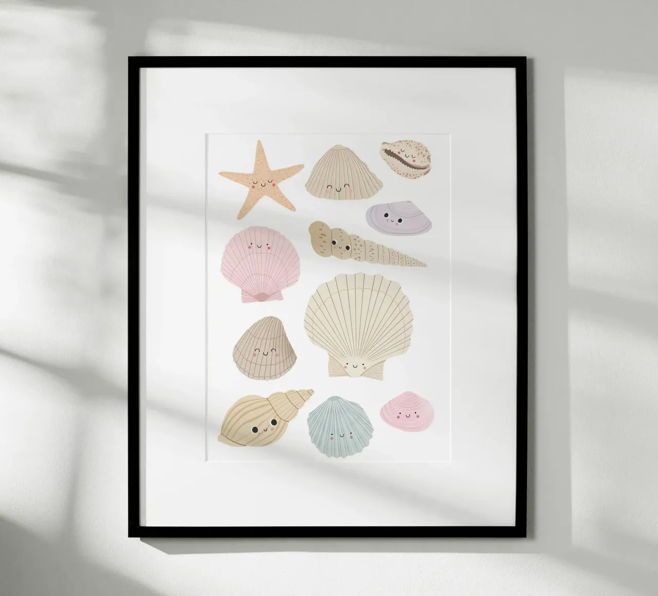 Sea Shell Print, Summer Nursery Print, Beach Poster poster by SunshinePrints