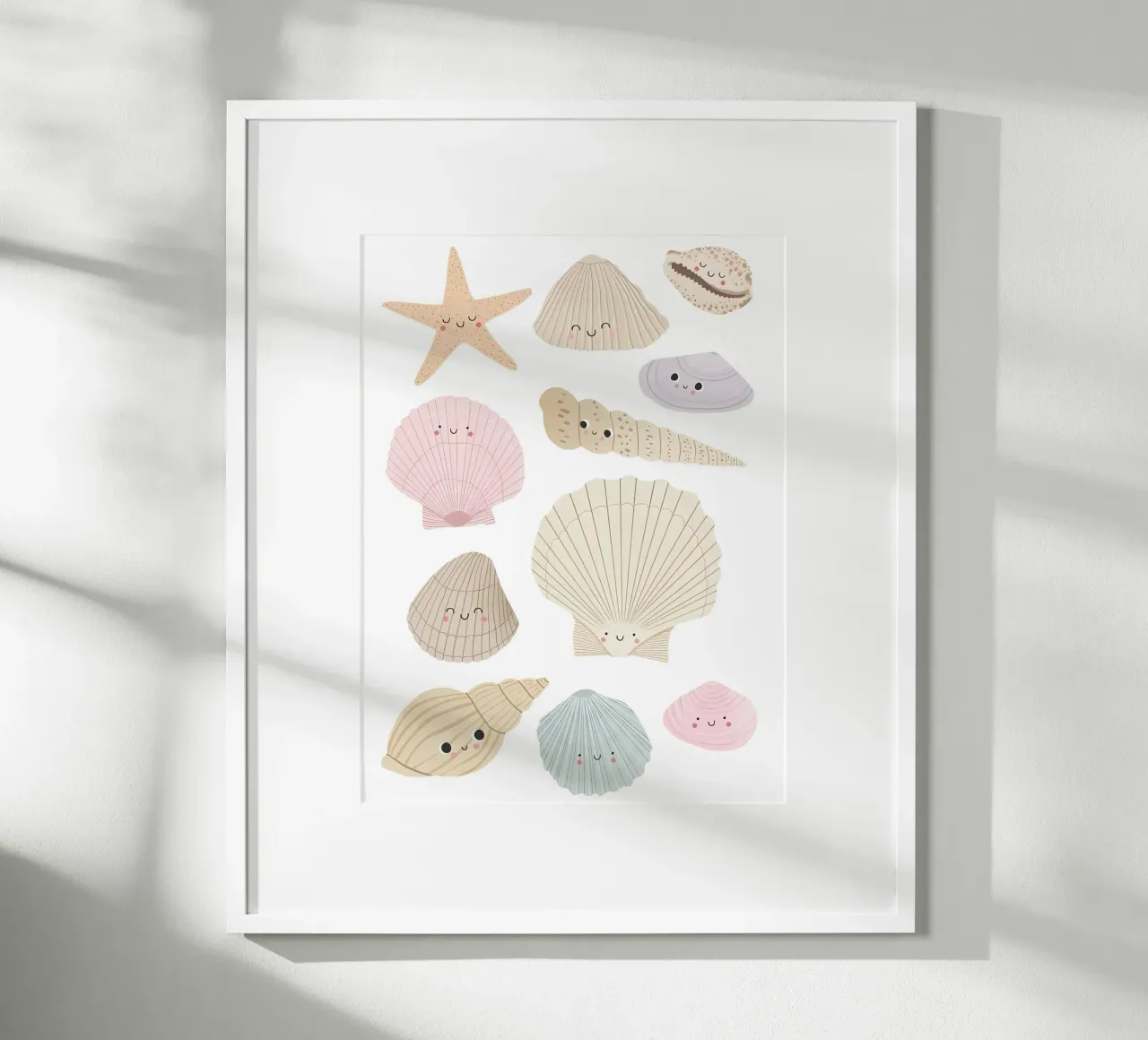 Sea Shell Print, Summer Nursery Print, Beach Poster poster by SunshinePrints