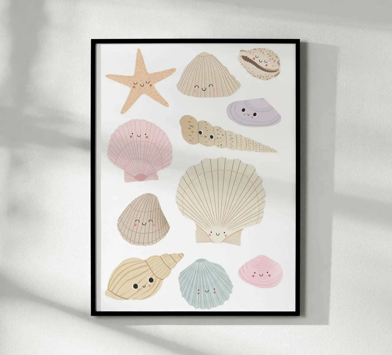 Sea Shell Print, Summer Nursery Print, Beach Poster poster by SunshinePrints