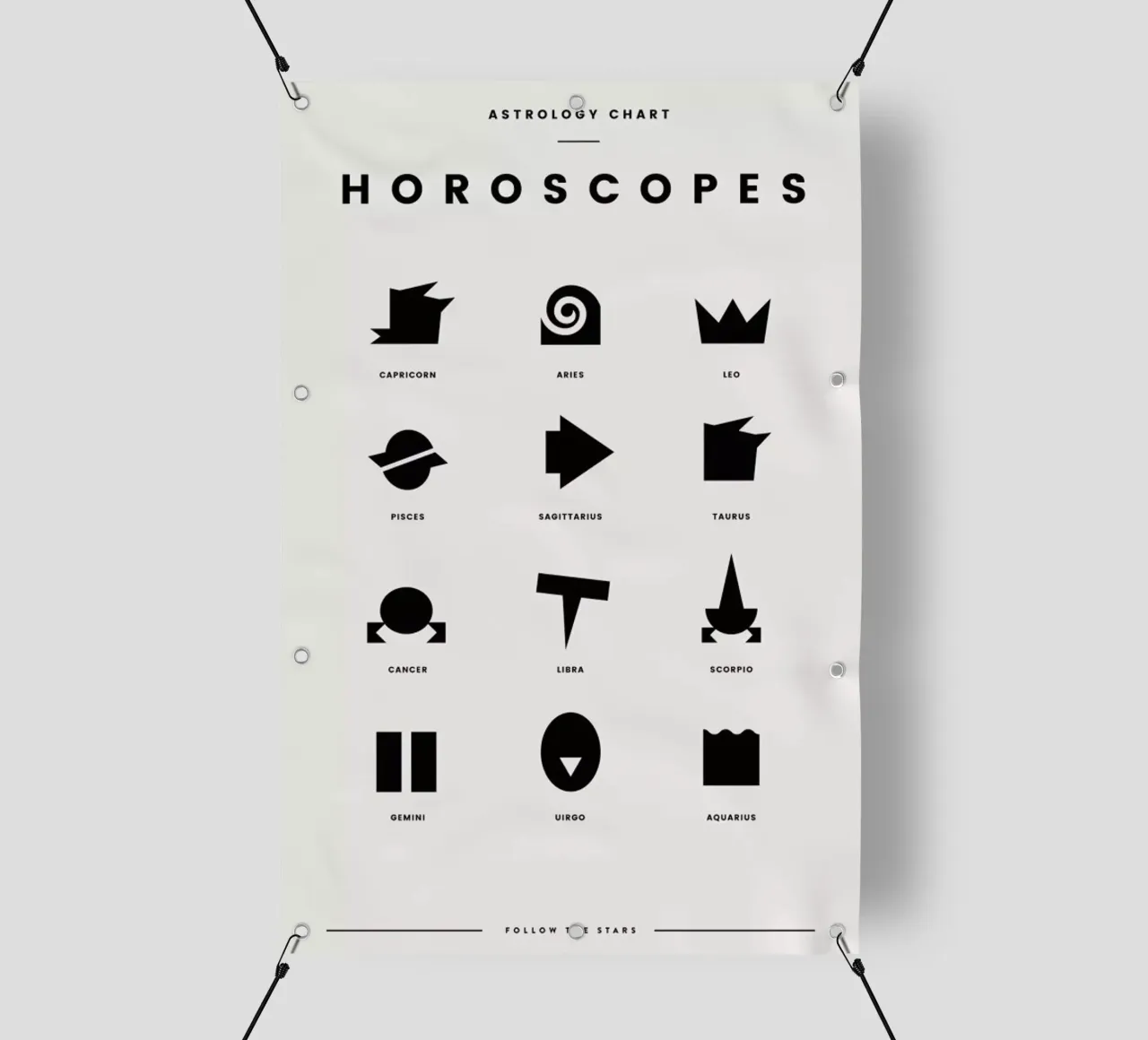 Horoscope Chart 2 telo in pvc da daylight design studio
