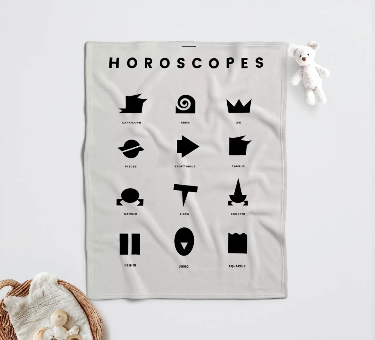 Horoscope Chart 2 fleecedeken van daylight design studio