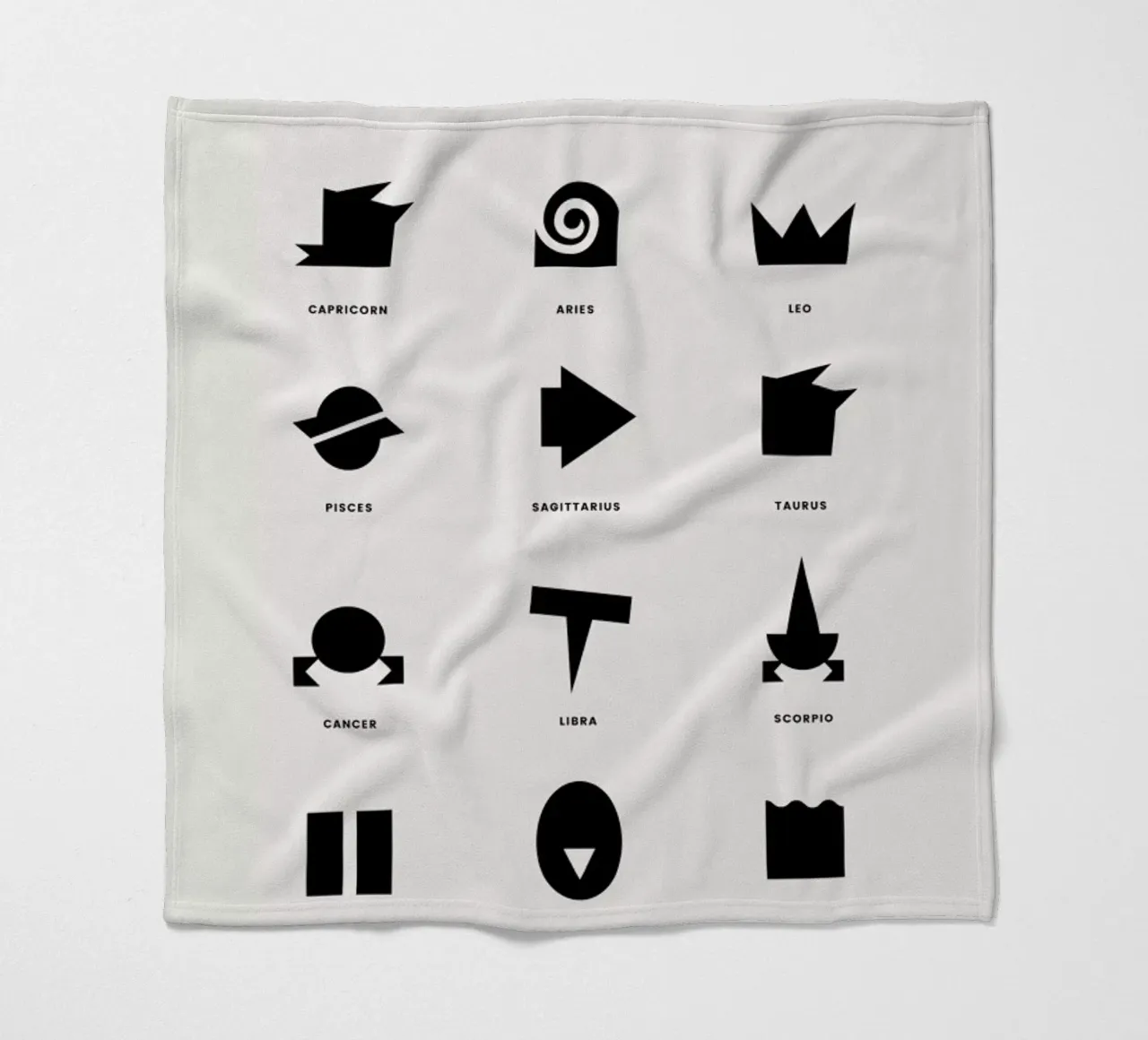 Horoscope Chart 2 fleecedeken van daylight design studio