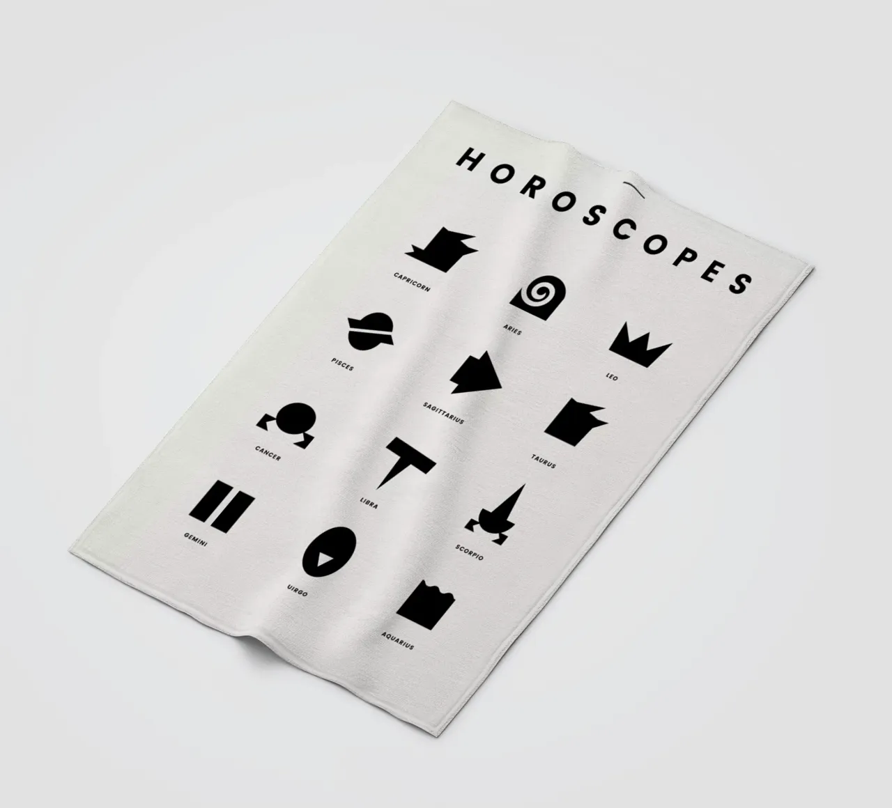 Horoscope Chart 2 fleecedeken van daylight design studio