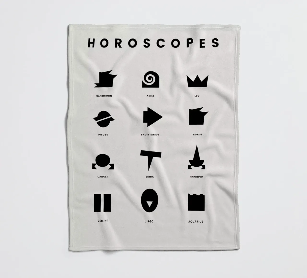 Horoscope Chart 2 fleecedeken van daylight design studio