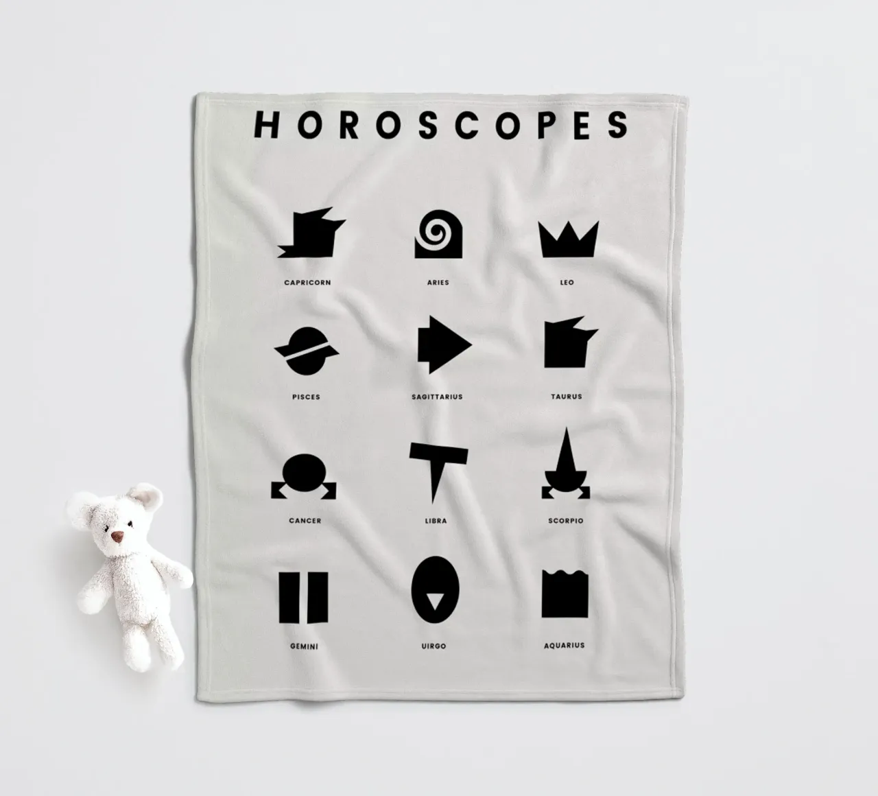 Horoscope Chart 2 fleecedeken van daylight design studio