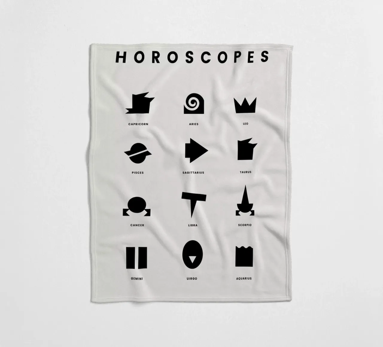 Horoscope Chart 2 fleecedeken van daylight design studio