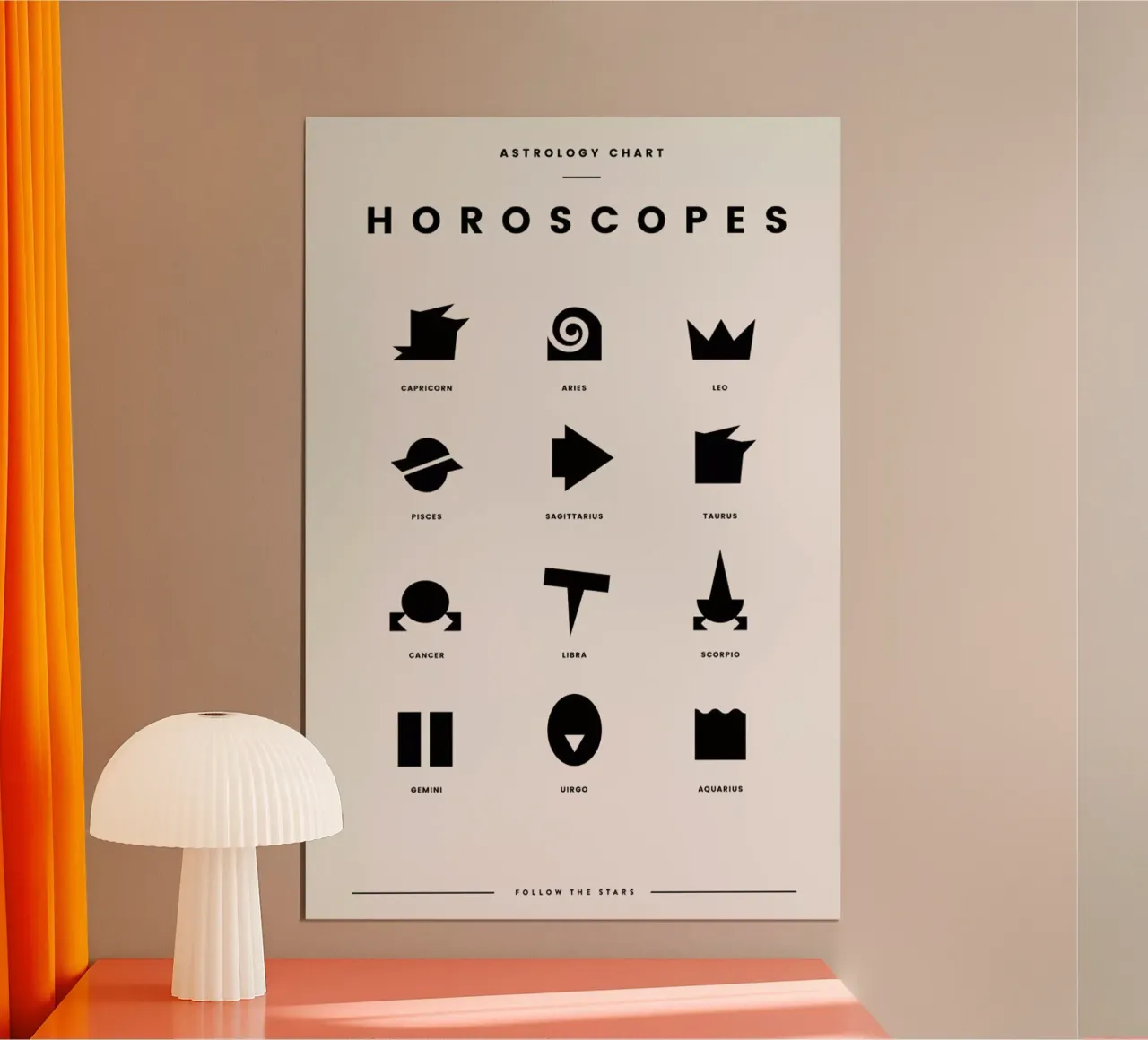 Horoscope Chart 2 poster van daylight design studio