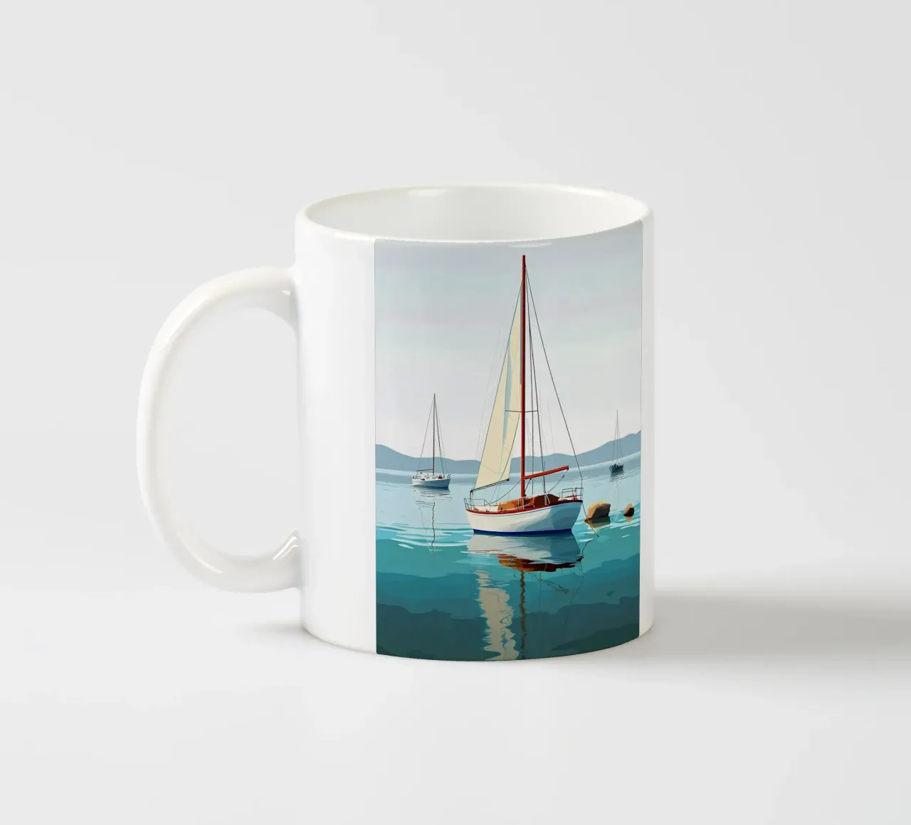 Ancoraggio tranquillo tazza in ceramica da Digital Naive