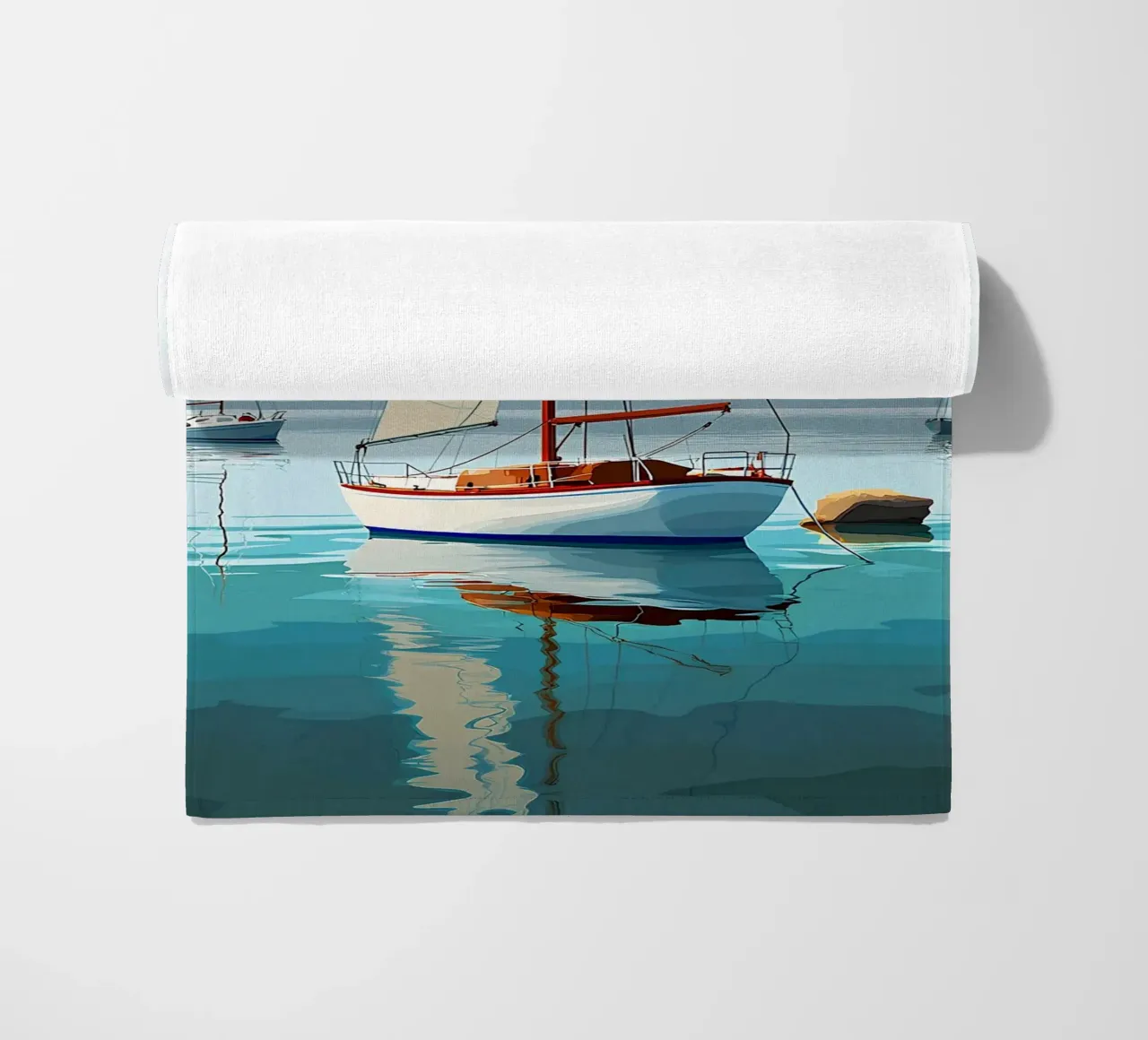 Ancoraggio tranquillo telo mare da Digital Naive