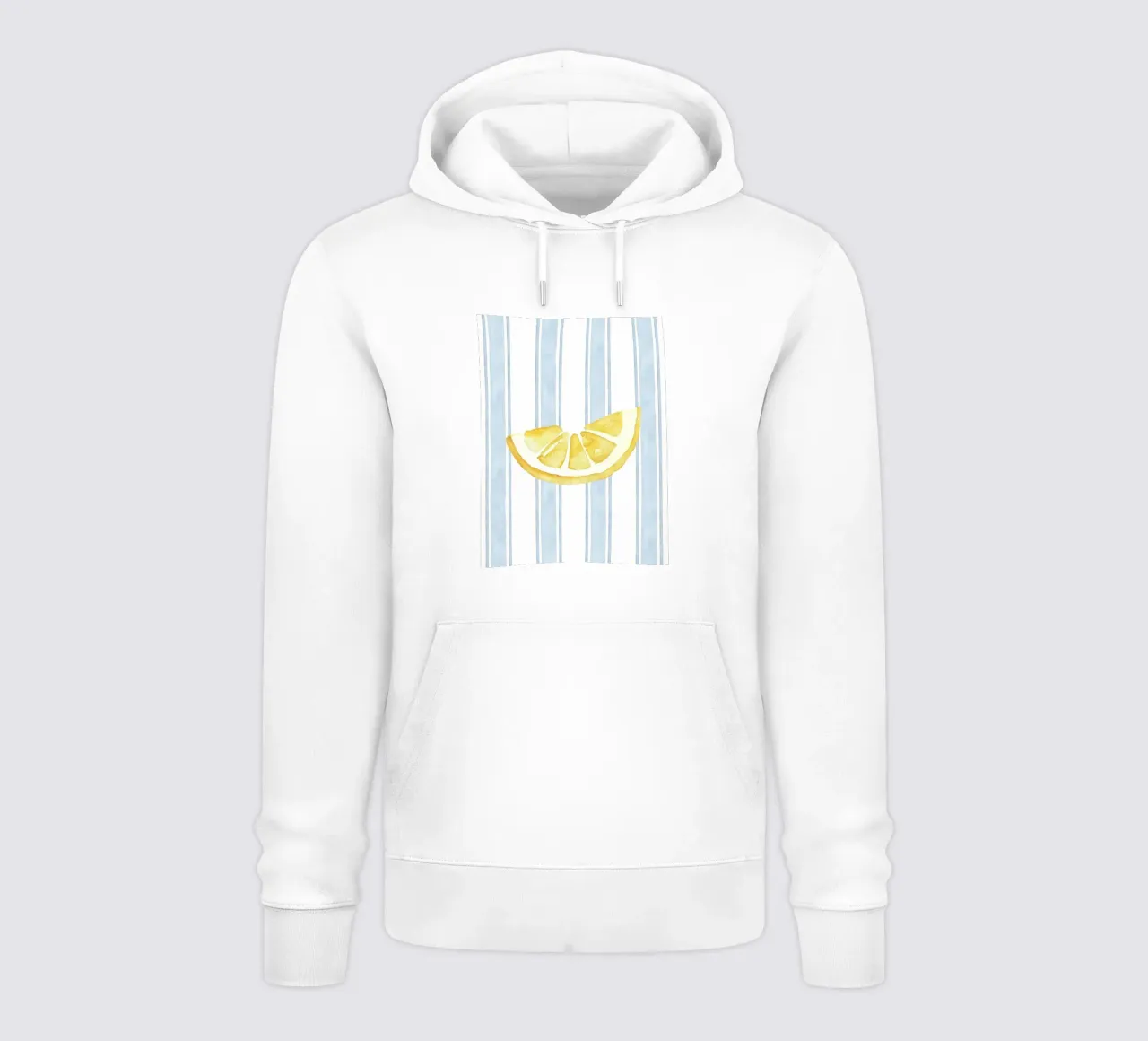 Zitrone drucken, Blaue Streifen drucken, Zitrone dekorieren Hoodie von DolceVita
