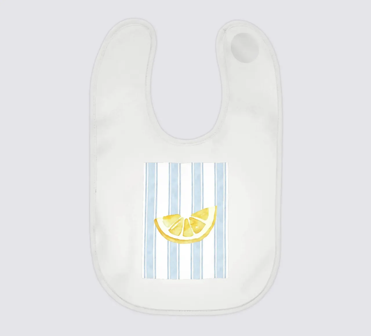 Zitrone drucken, Blaue Streifen drucken, Zitrone dekorieren Babylätzchen von DolceVita