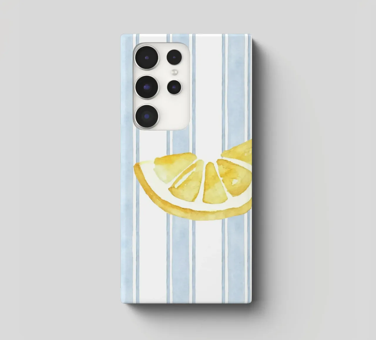 Zitrone drucken, Blaue Streifen drucken, Zitrone dekorieren Samsung Hülle von DolceVita