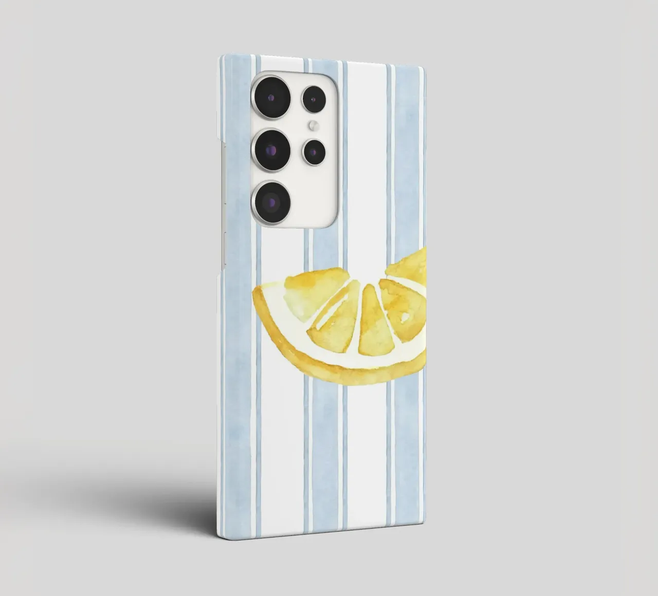 Zitrone drucken, Blaue Streifen drucken, Zitrone dekorieren Samsung Hülle von DolceVita