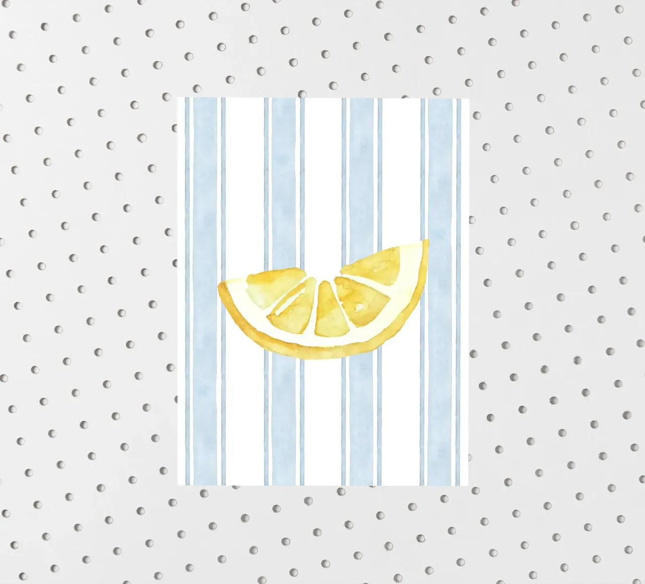 Zitrone drucken, Blaue Streifen drucken, Zitrone dekorieren Sticker von DolceVita