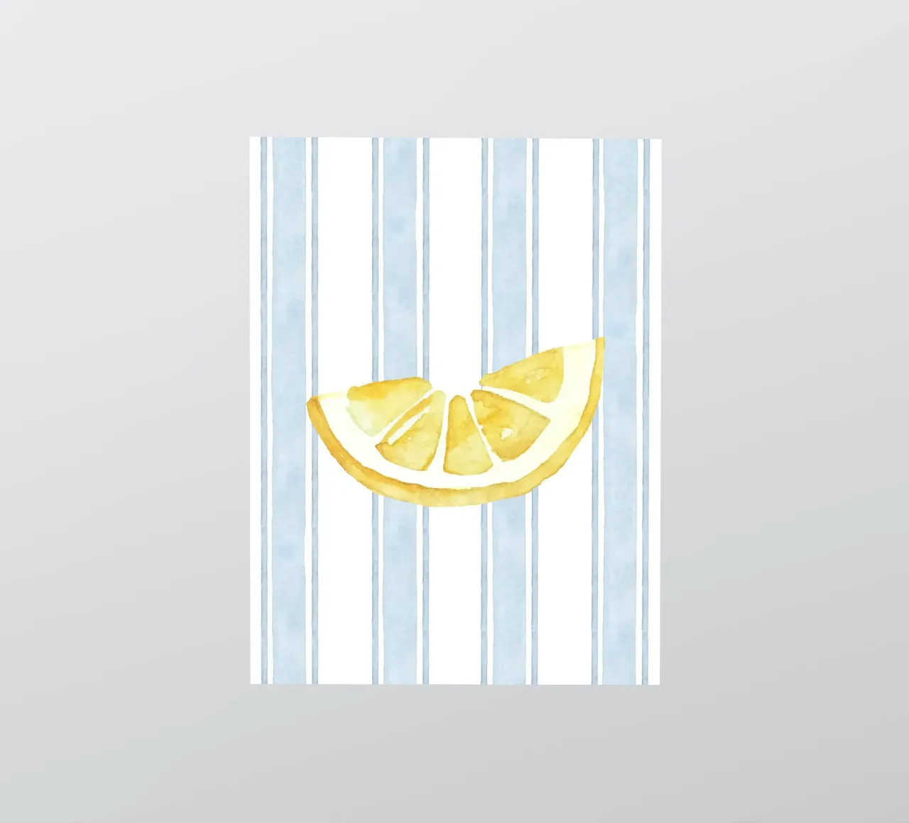 Zitrone drucken, Blaue Streifen drucken, Zitrone dekorieren Sticker von DolceVita