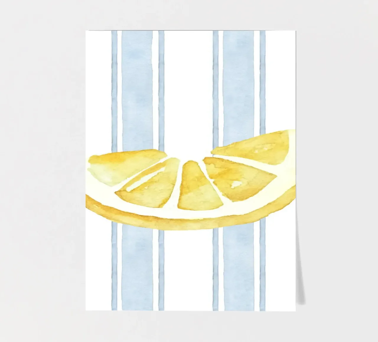 Zitrone drucken, Blaue Streifen drucken, Zitrone dekorieren Stickerbogen von DolceVita