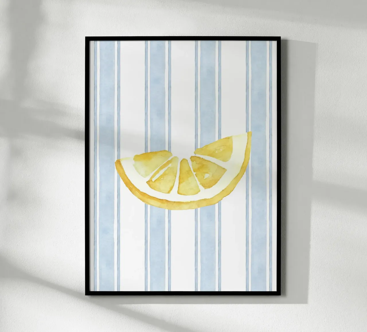 Zitrone drucken, Blaue Streifen drucken, Zitrone dekorieren Hahnemühle von DolceVita