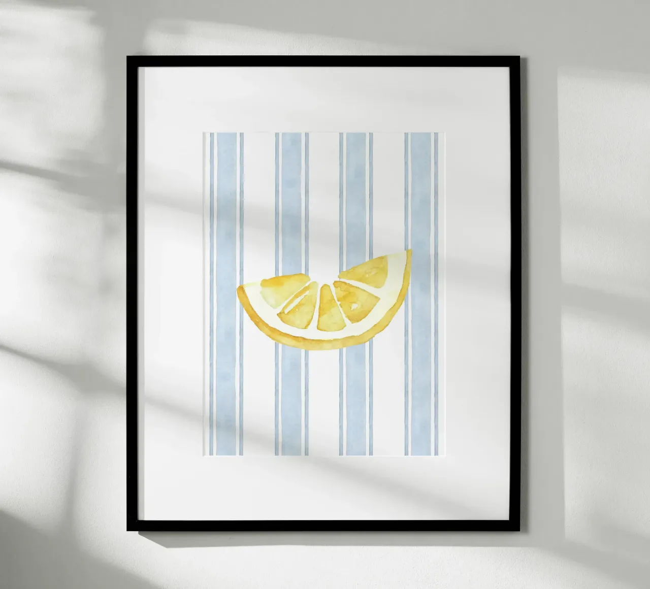 Zitrone drucken, Blaue Streifen drucken, Zitrone dekorieren Hahnemühle von DolceVita