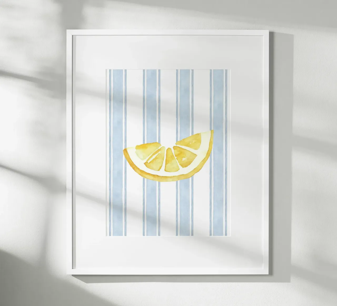 Zitrone drucken, Blaue Streifen drucken, Zitrone dekorieren Hahnemühle von DolceVita