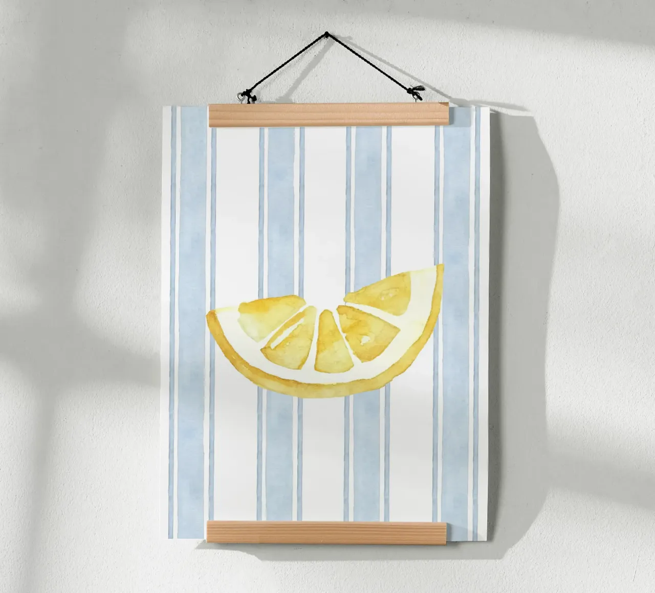 Zitrone drucken, Blaue Streifen drucken, Zitrone dekorieren Hahnemühle von DolceVita
