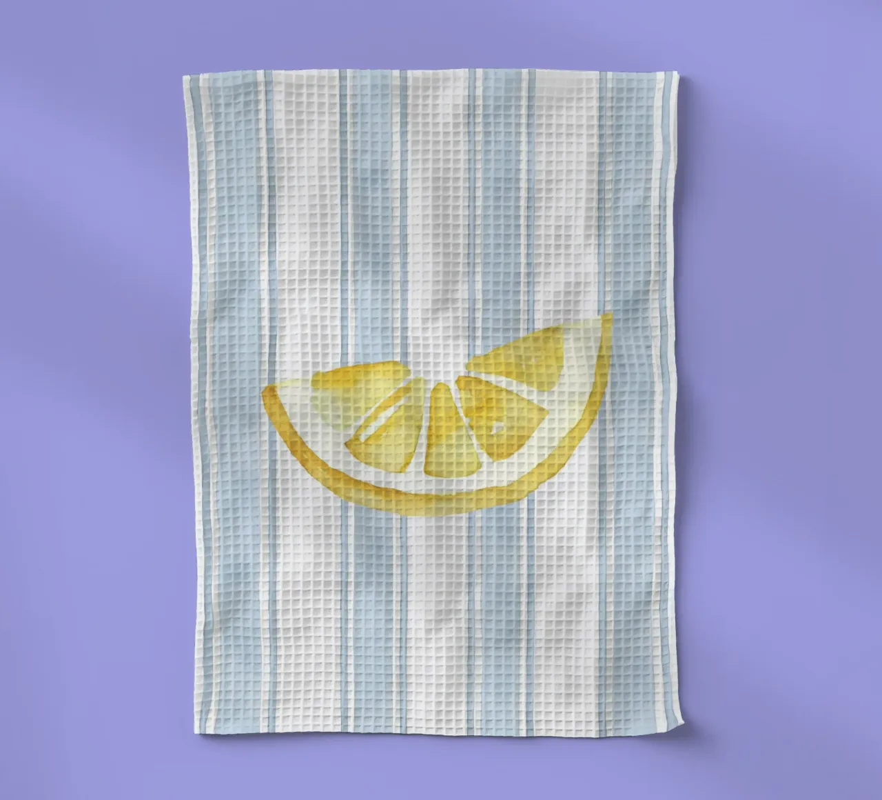 Zitrone drucken, Blaue Streifen drucken, Zitrone dekorieren Geschirrtuch von DolceVita