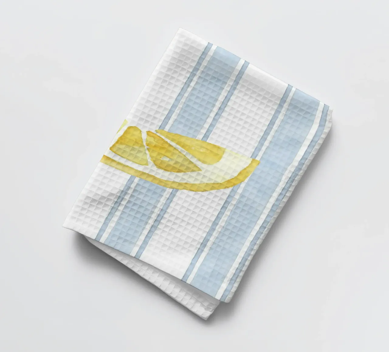 Zitrone drucken, Blaue Streifen drucken, Zitrone dekorieren Geschirrtuch von DolceVita