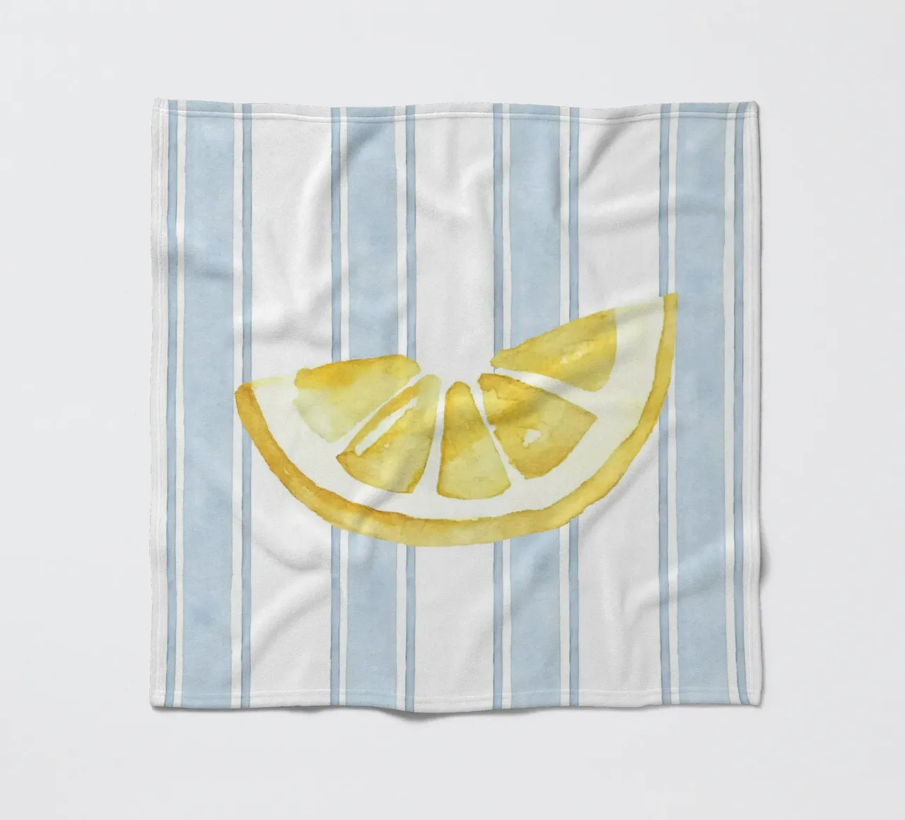 Zitrone drucken, Blaue Streifen drucken, Zitrone dekorieren Fleecedecke von DolceVita