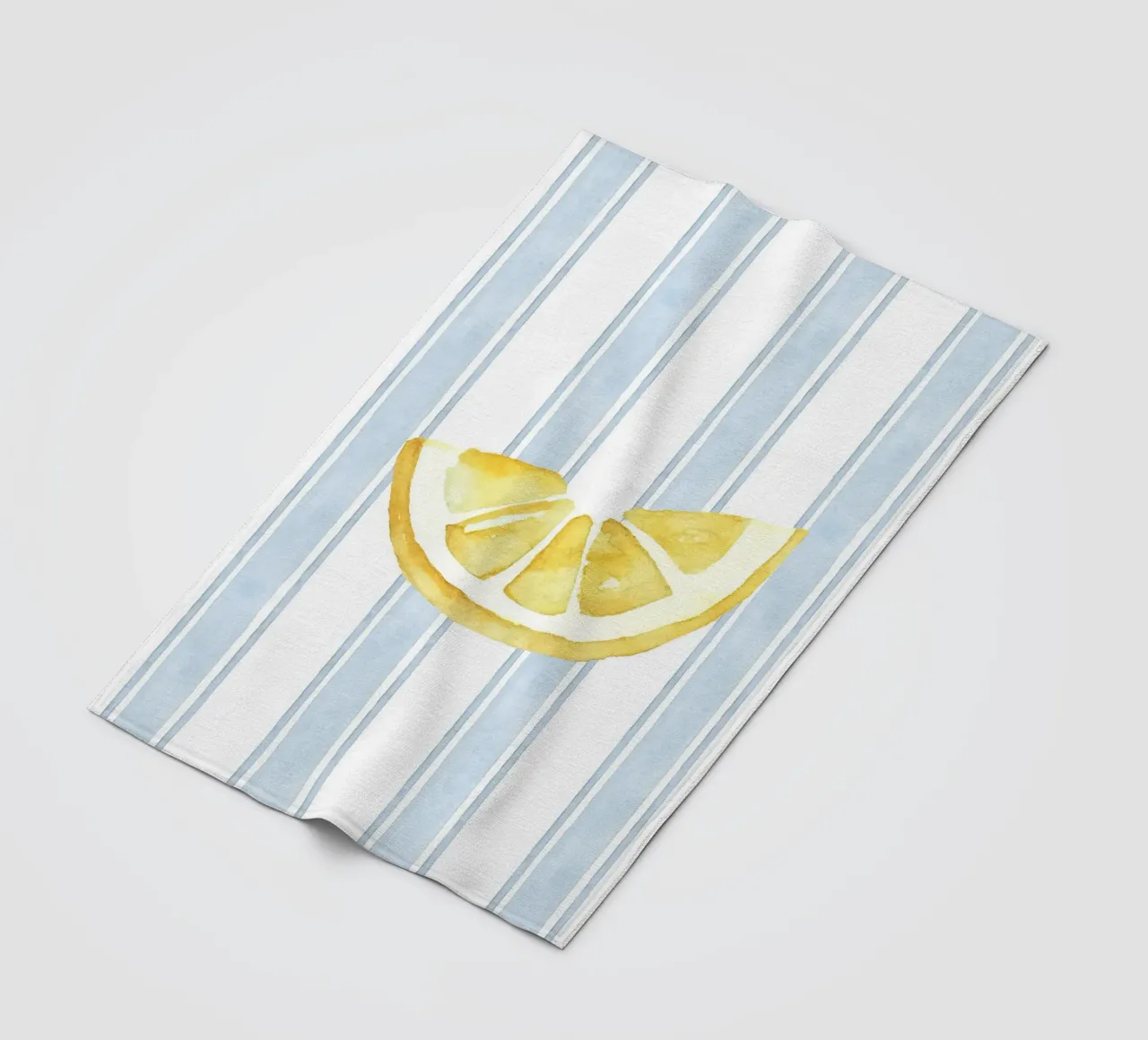 Zitrone drucken, Blaue Streifen drucken, Zitrone dekorieren Fleecedecke von DolceVita