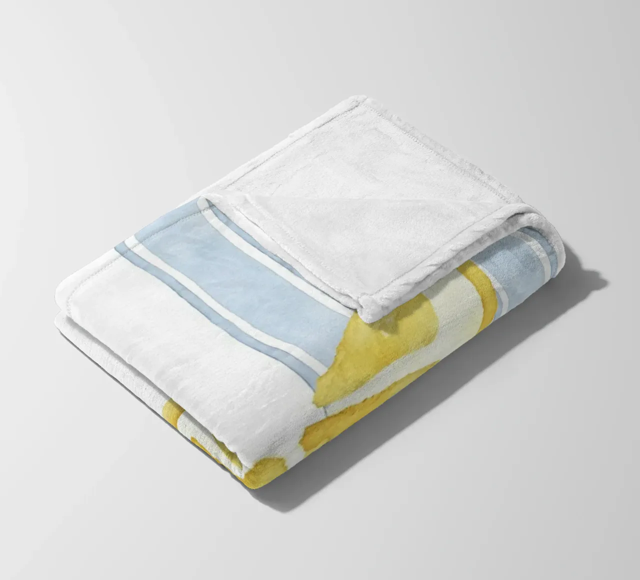 Zitrone drucken, Blaue Streifen drucken, Zitrone dekorieren Fleecedecke von DolceVita