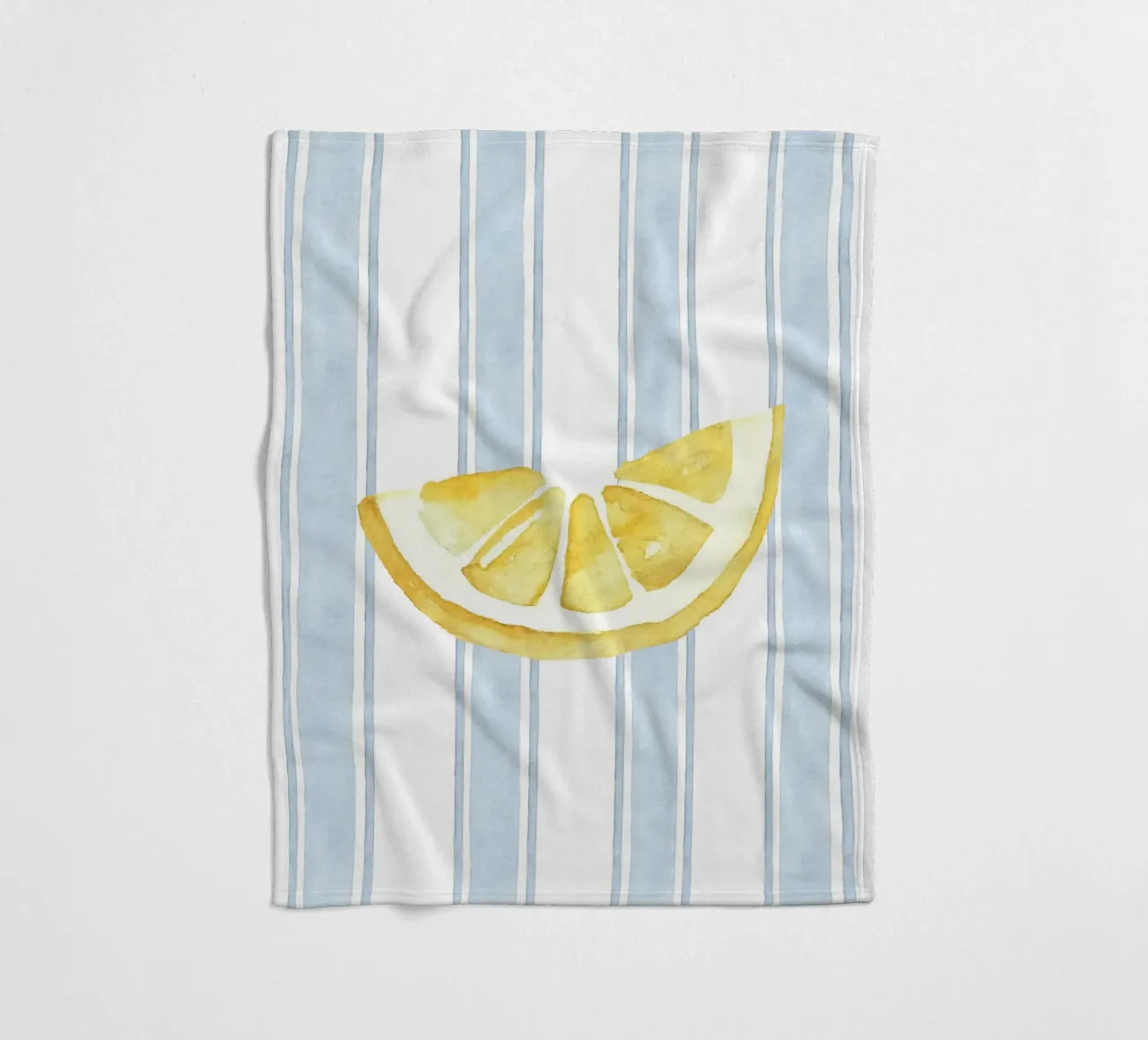 Zitrone drucken, Blaue Streifen drucken, Zitrone dekorieren Fleecedecke von DolceVita