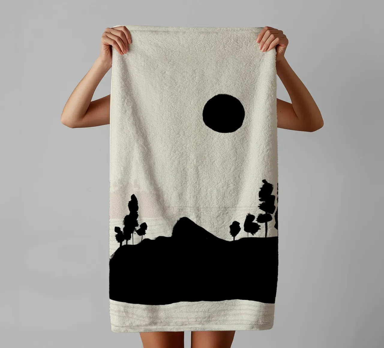 Midnight Island asciugamano da bagno da Graphite
