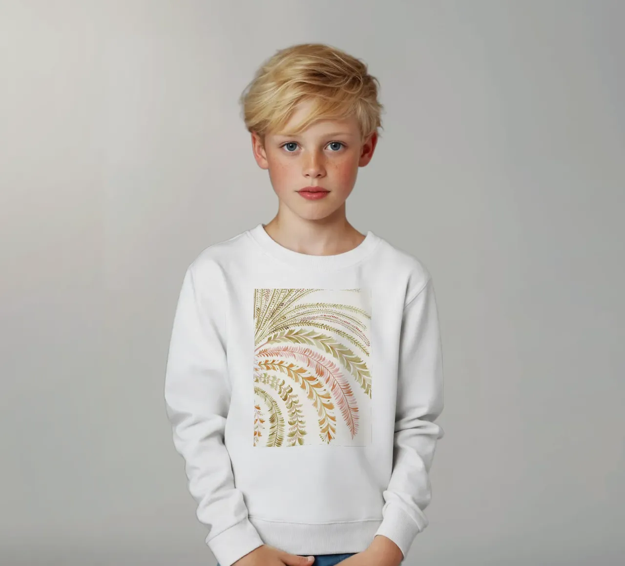 Arte Botánico Abstracto, Palmera Abstracta, Impresión Boho sudadera para niño de Boheme