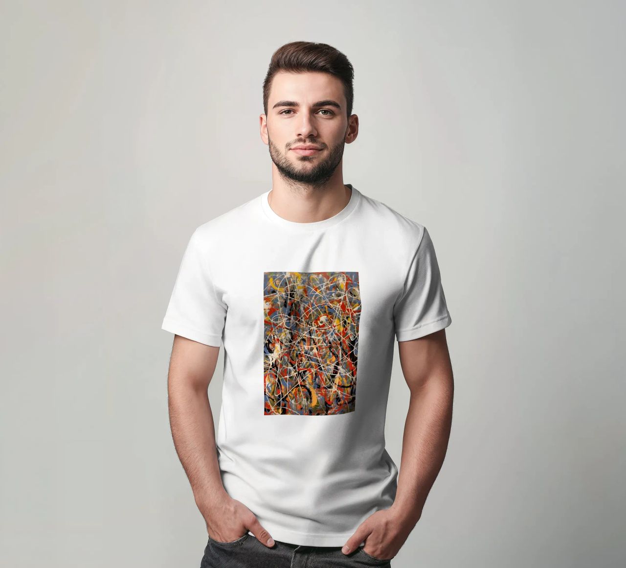 Splashes of colour in motion t-shirt by Carinaprint
