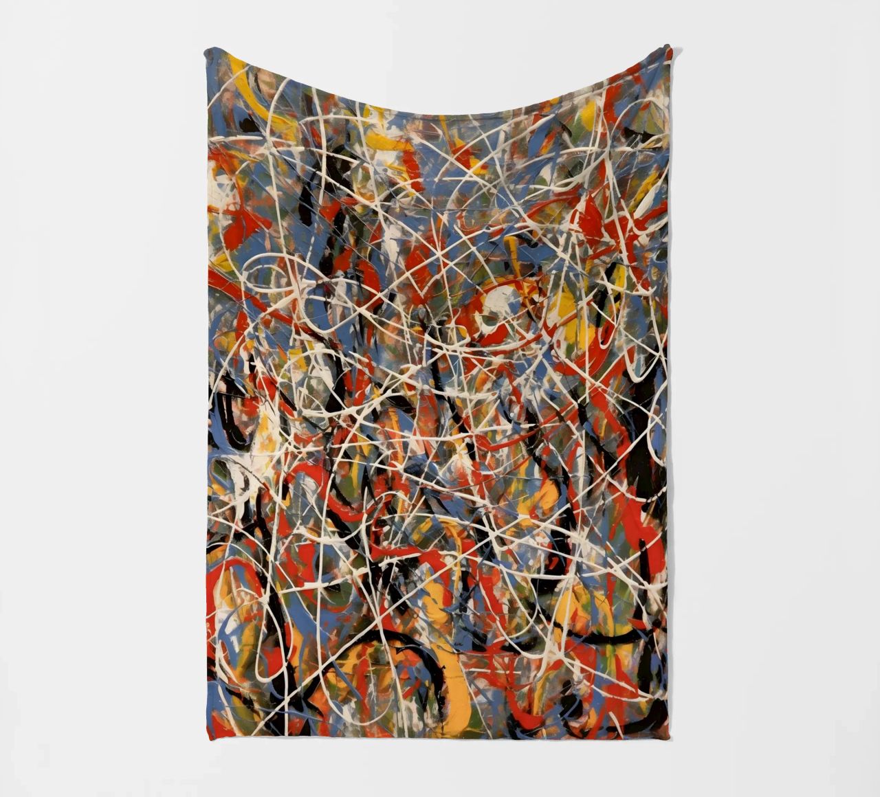 Splashes of colour in motion fleece blanket by Carinaprint