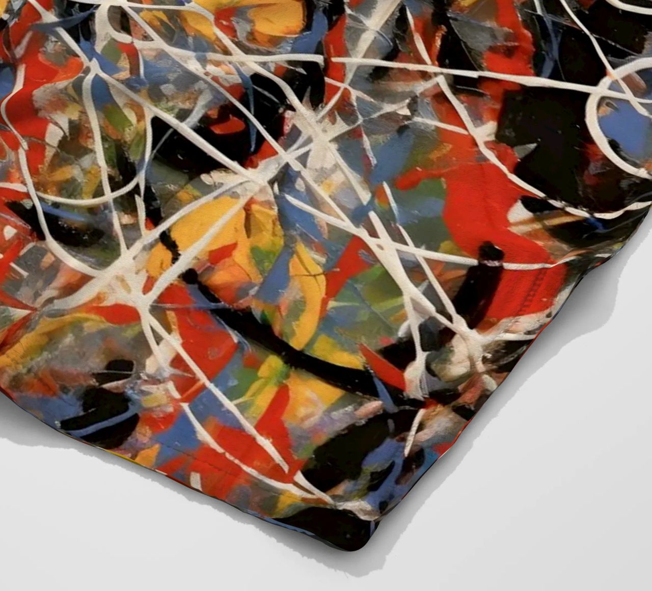 Splashes of colour in motion fleece blanket by Carinaprint
