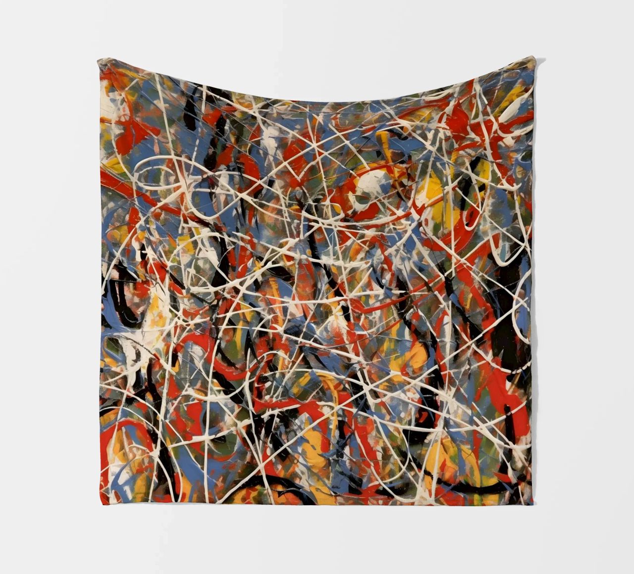 Splashes of colour in motion fleece blanket by Carinaprint