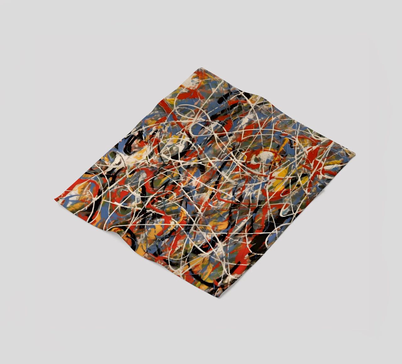 Splashes of colour in motion fleece blanket by Carinaprint