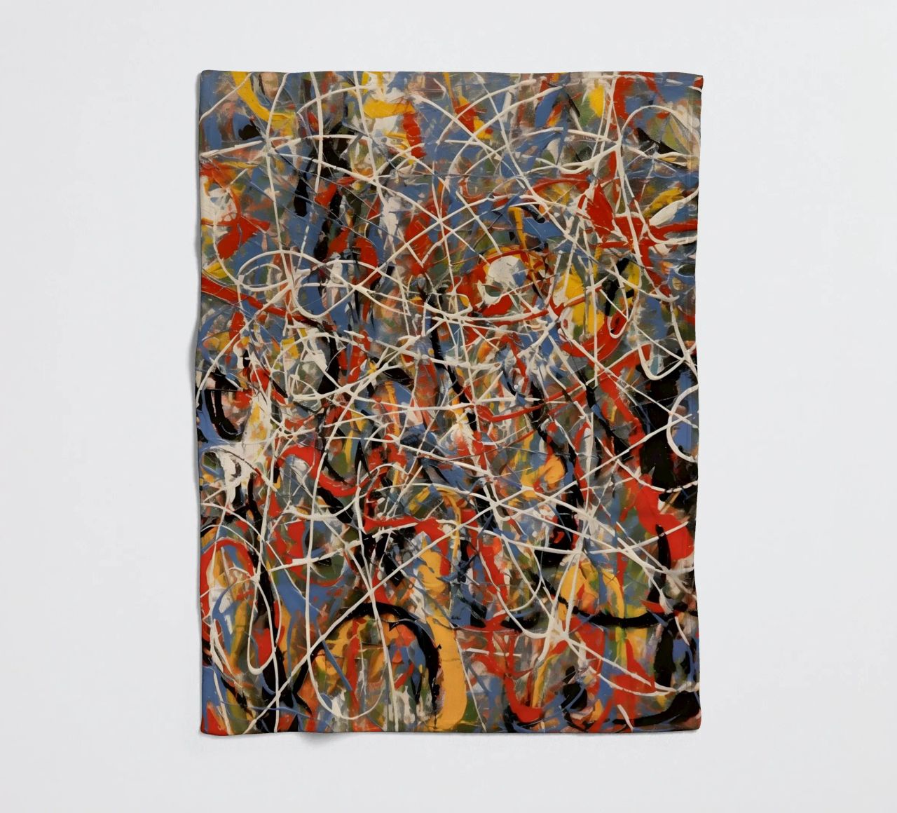 Splashes of colour in motion fleece blanket by Carinaprint