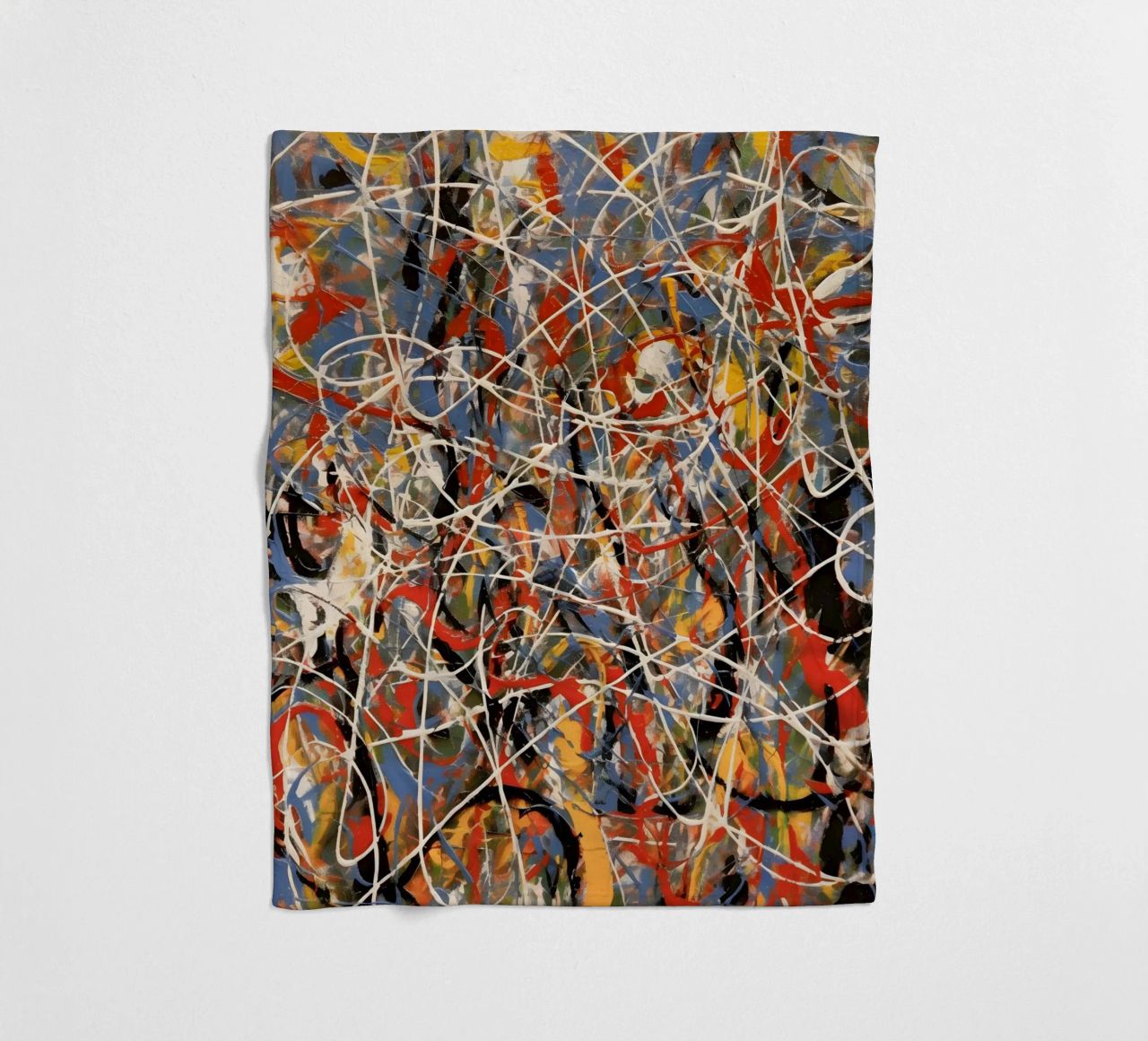 Splashes of colour in motion fleece blanket by Carinaprint