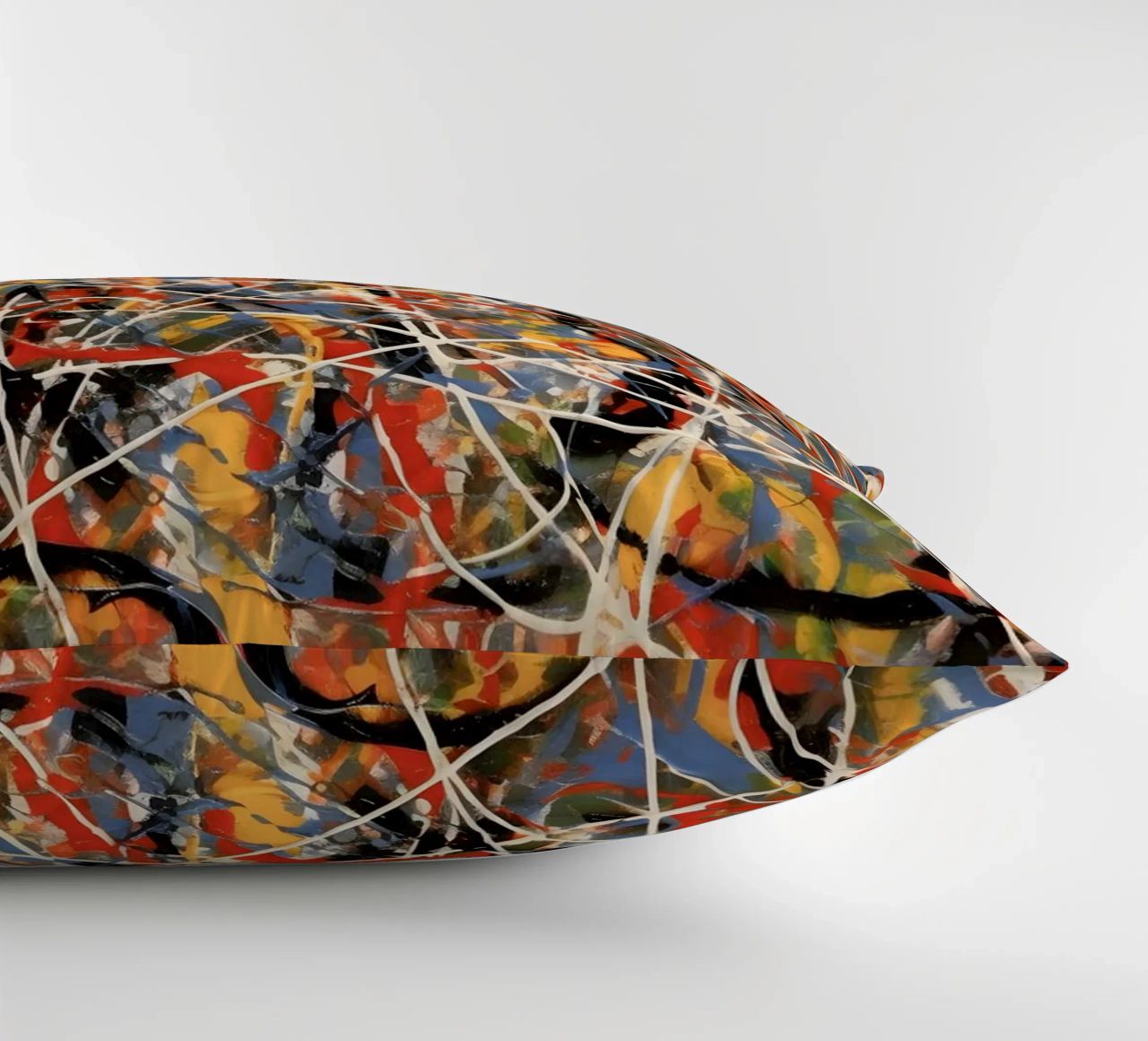Splashes of colour in motion decorative cushion by Carinaprint