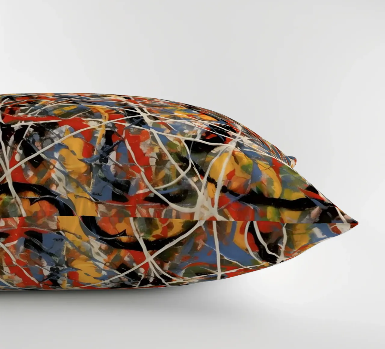 Splashes of colour in motion decorative cushion by Carinaprint