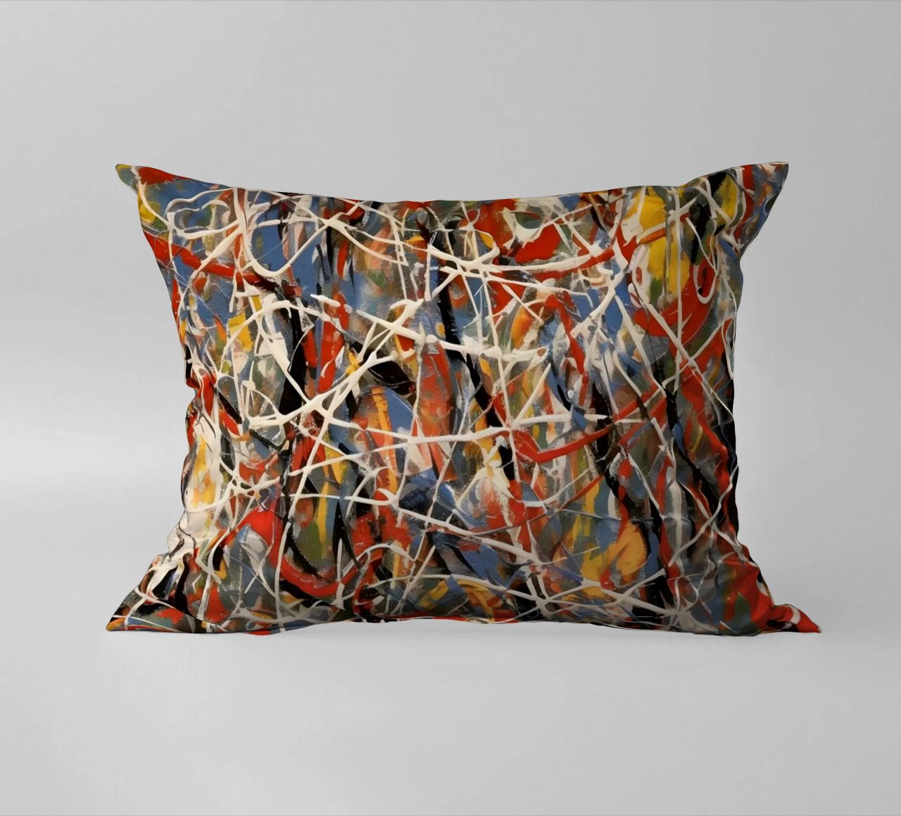 Splashes of colour in motion decorative cushion by Carinaprint