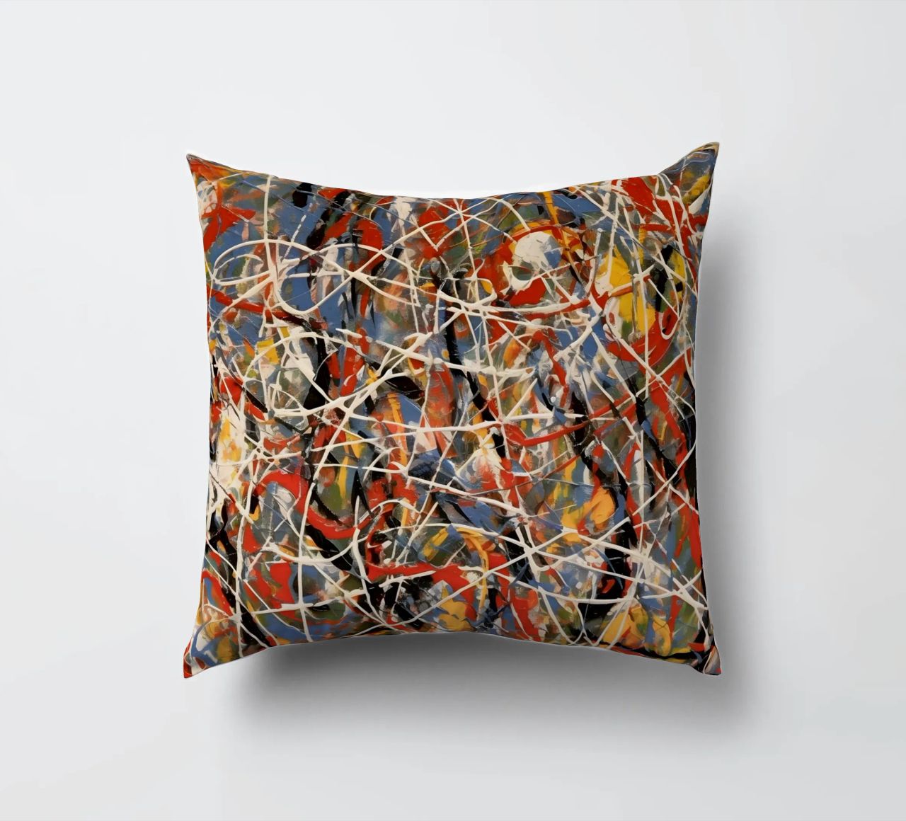Splashes of colour in motion decorative cushion by Carinaprint