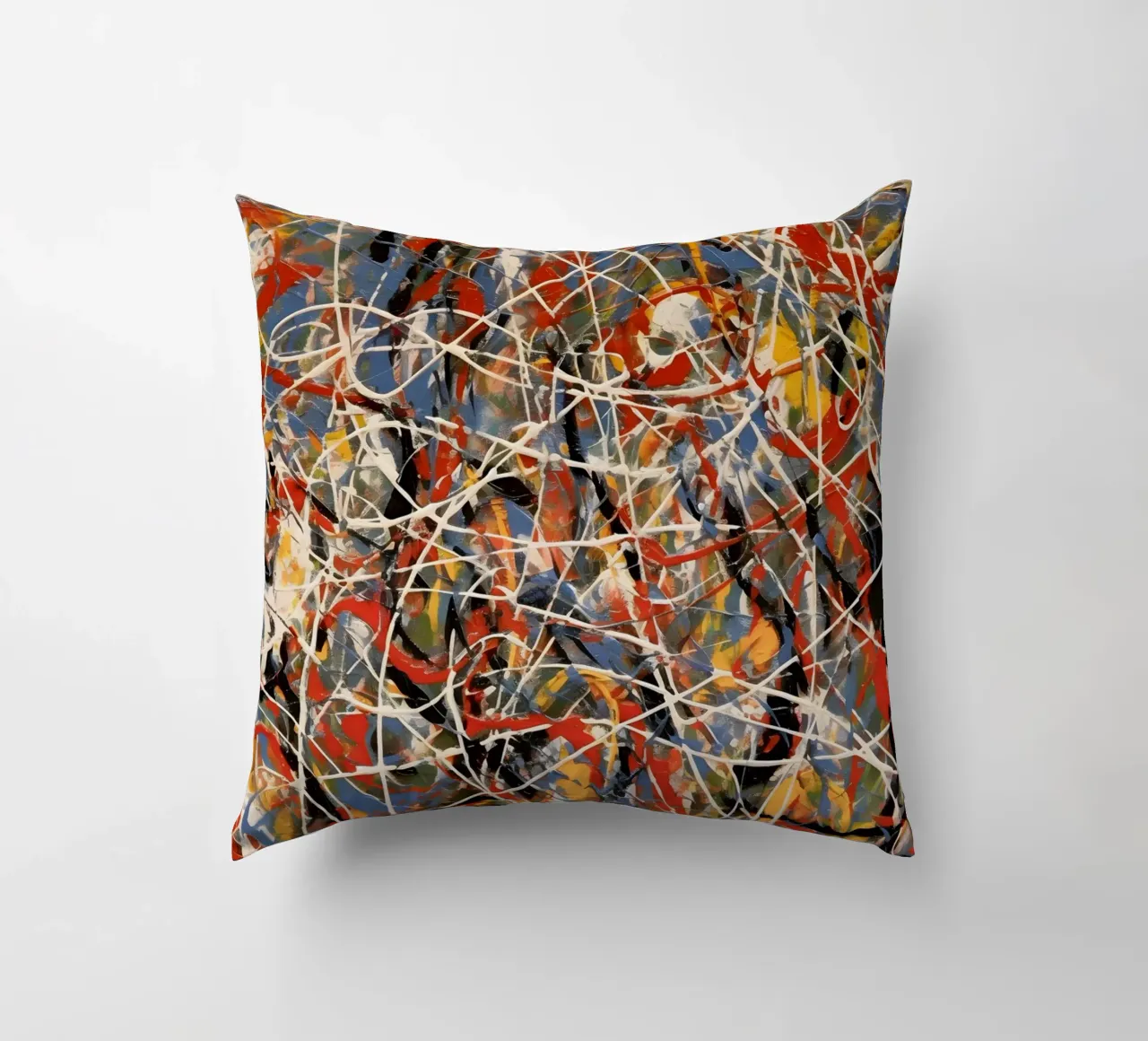 Splashes of colour in motion decorative cushion by Carinaprint